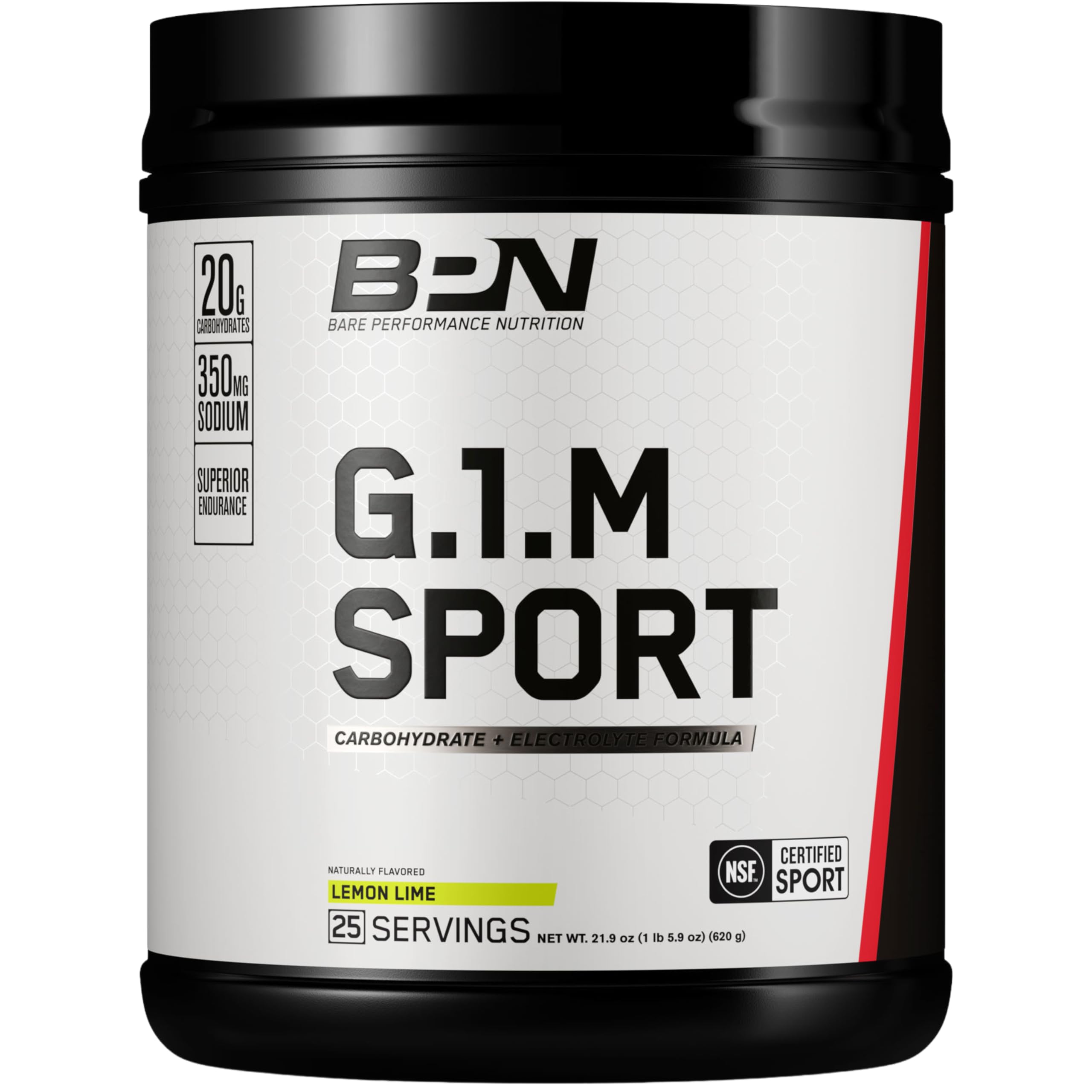 BARE PERFORMANCE NUTRITION envase delantero mostrando sabor limón-lima y beneficios