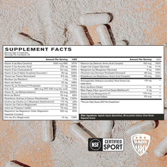 BARE PERFORMANCE NUTRITION cápsulas en primer plano destacando textura y calidad