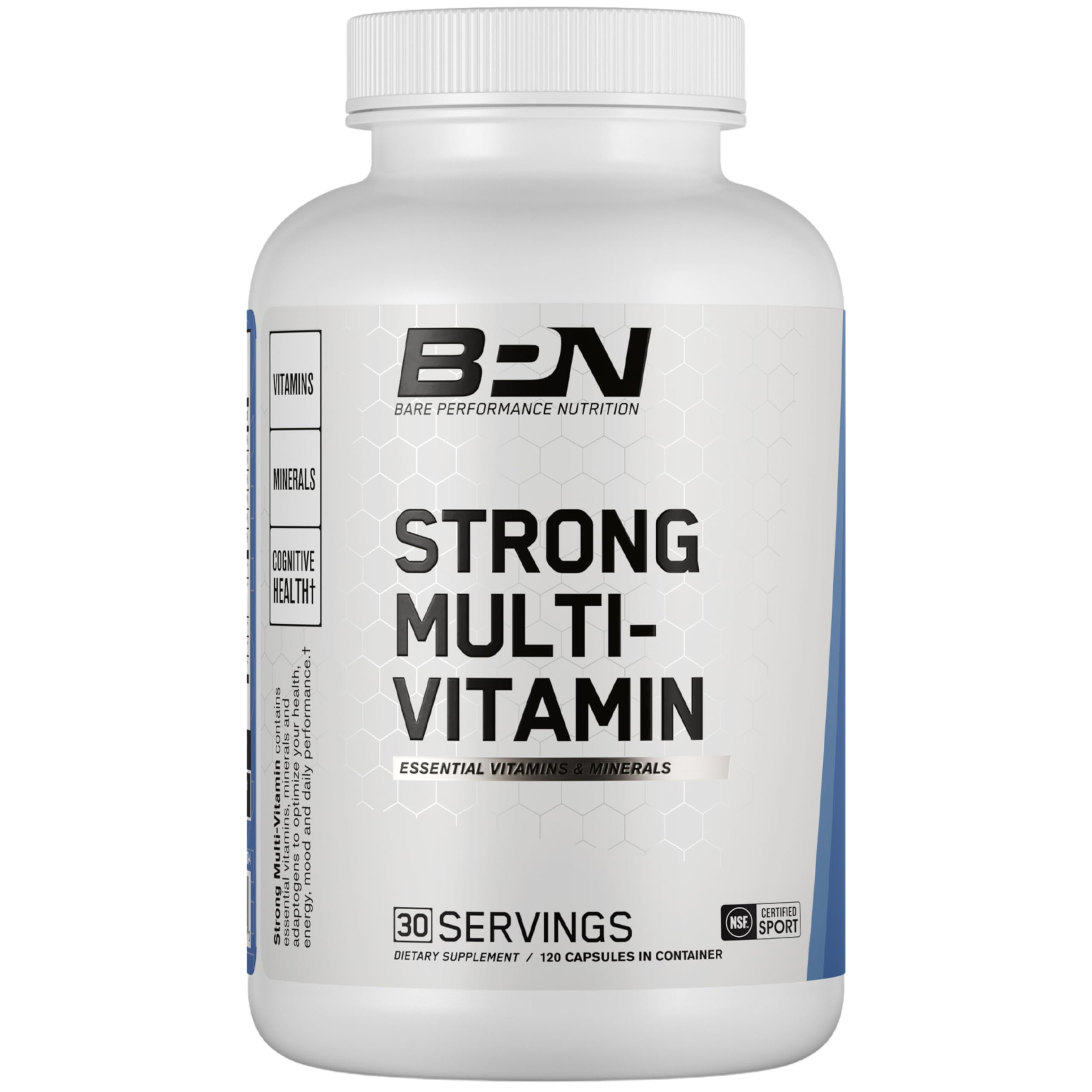 BARE PERFORMANCE NUTRITION frasco frontal mostrando etiqueta clara y beneficios