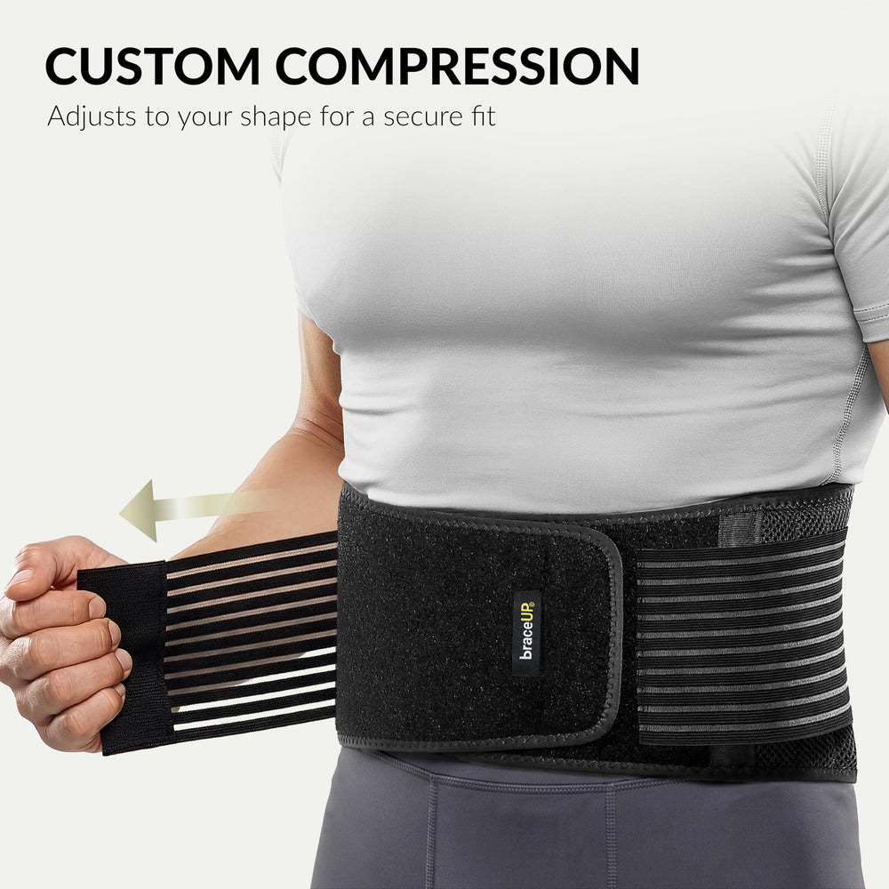 BraceUP cierre y correas dobles ajustables para compresión personalizada