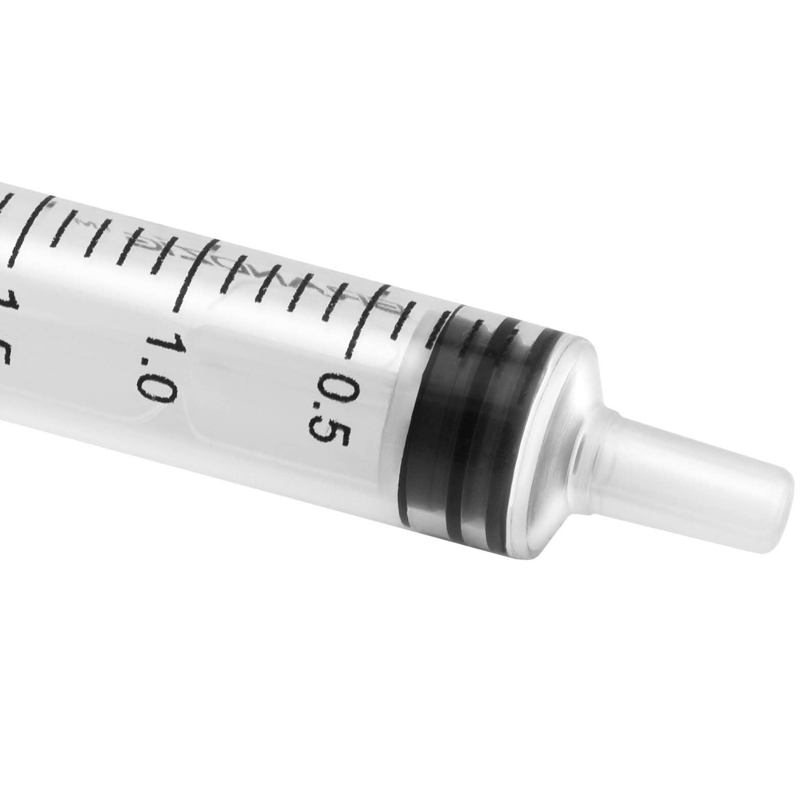 Persona usando jeringa Brandzig para dar medicación a un bebé con control
