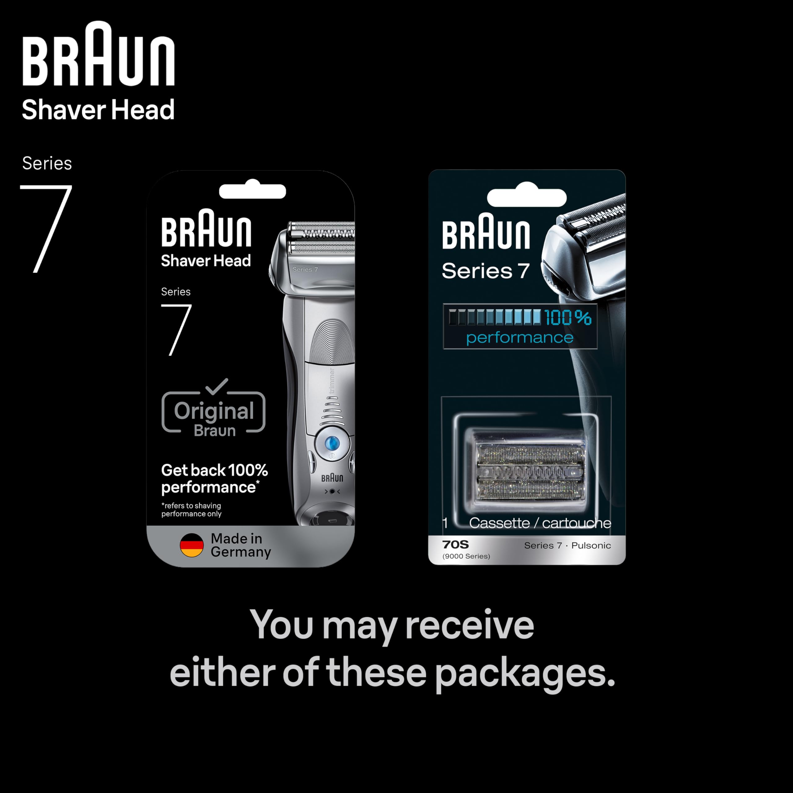 Braun lifestyle on bathroom vanity implying renewed shave performance