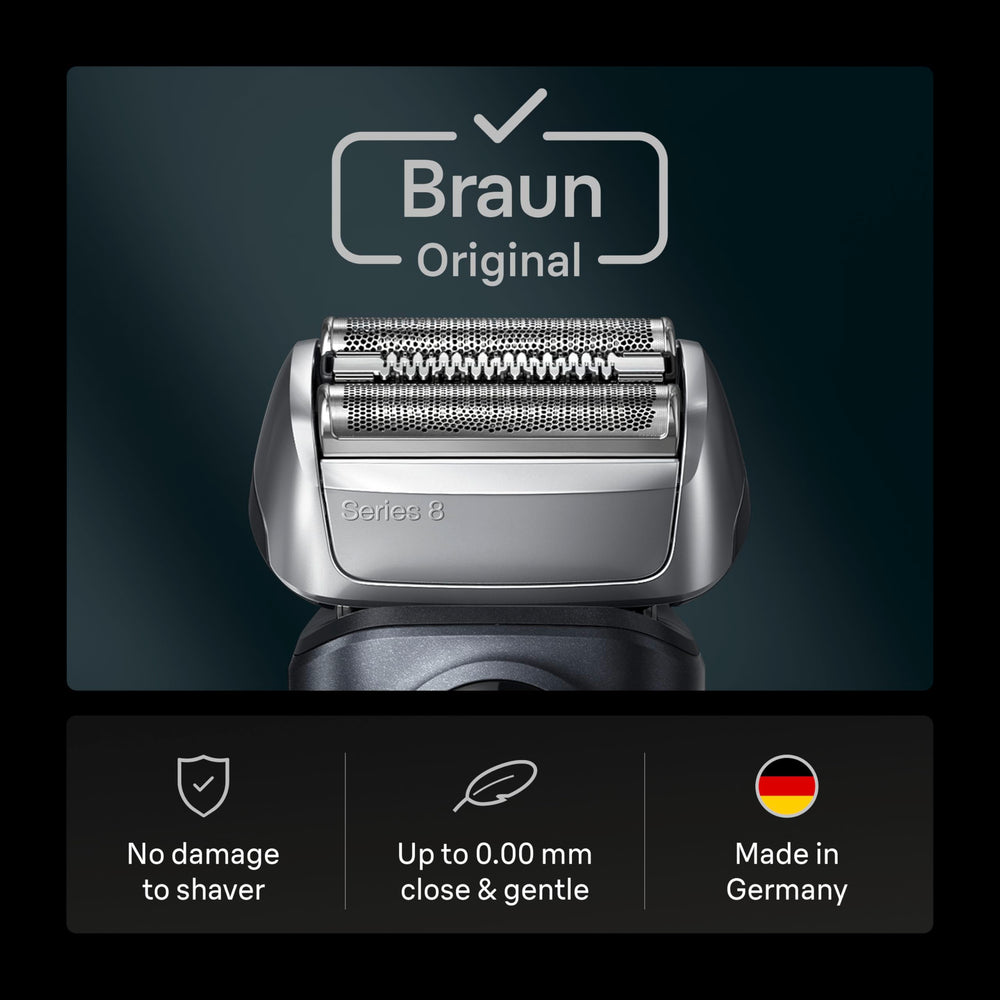 Braun Series 8 83M detalle de láminas que mejora el afeitado cercano