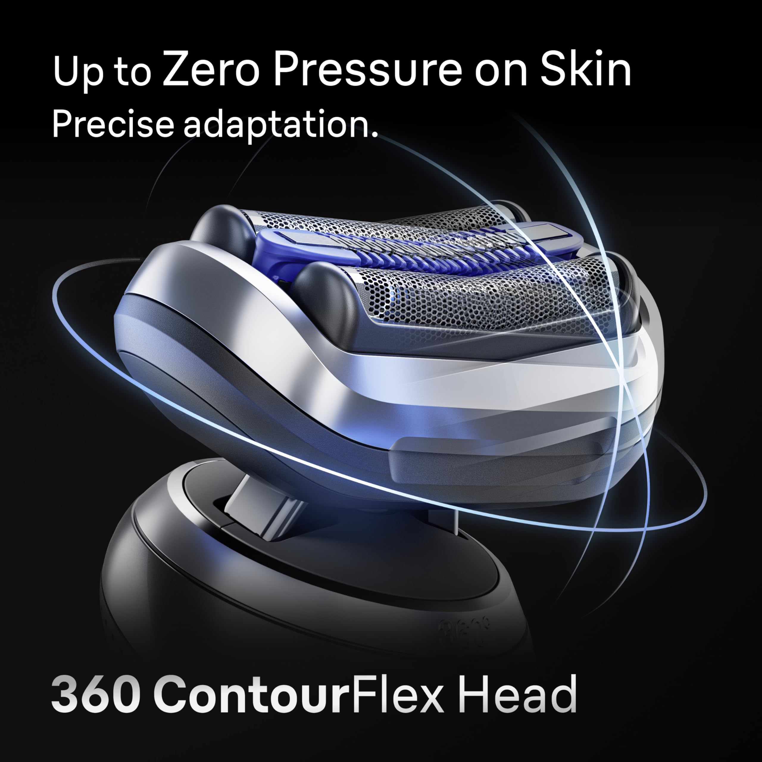 Braun Series 7 contourflex head demonstrating pivoting action for precise contact