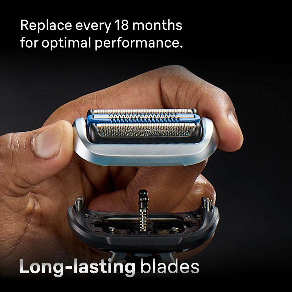 Braun Series 7 replacement shaver head displayed for extended shaving performance
