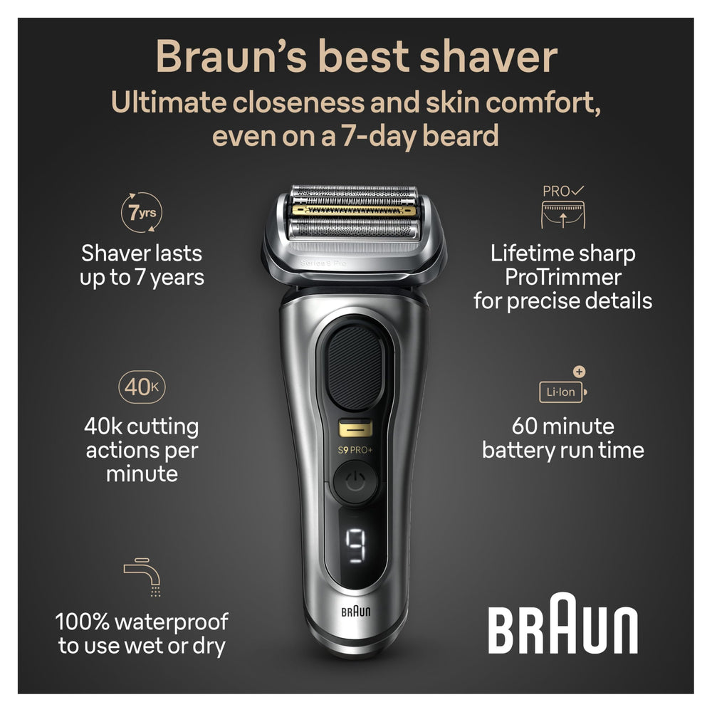 Braun Series 9 PRO+ detalle del cabezal con cinco elementos para más precisión