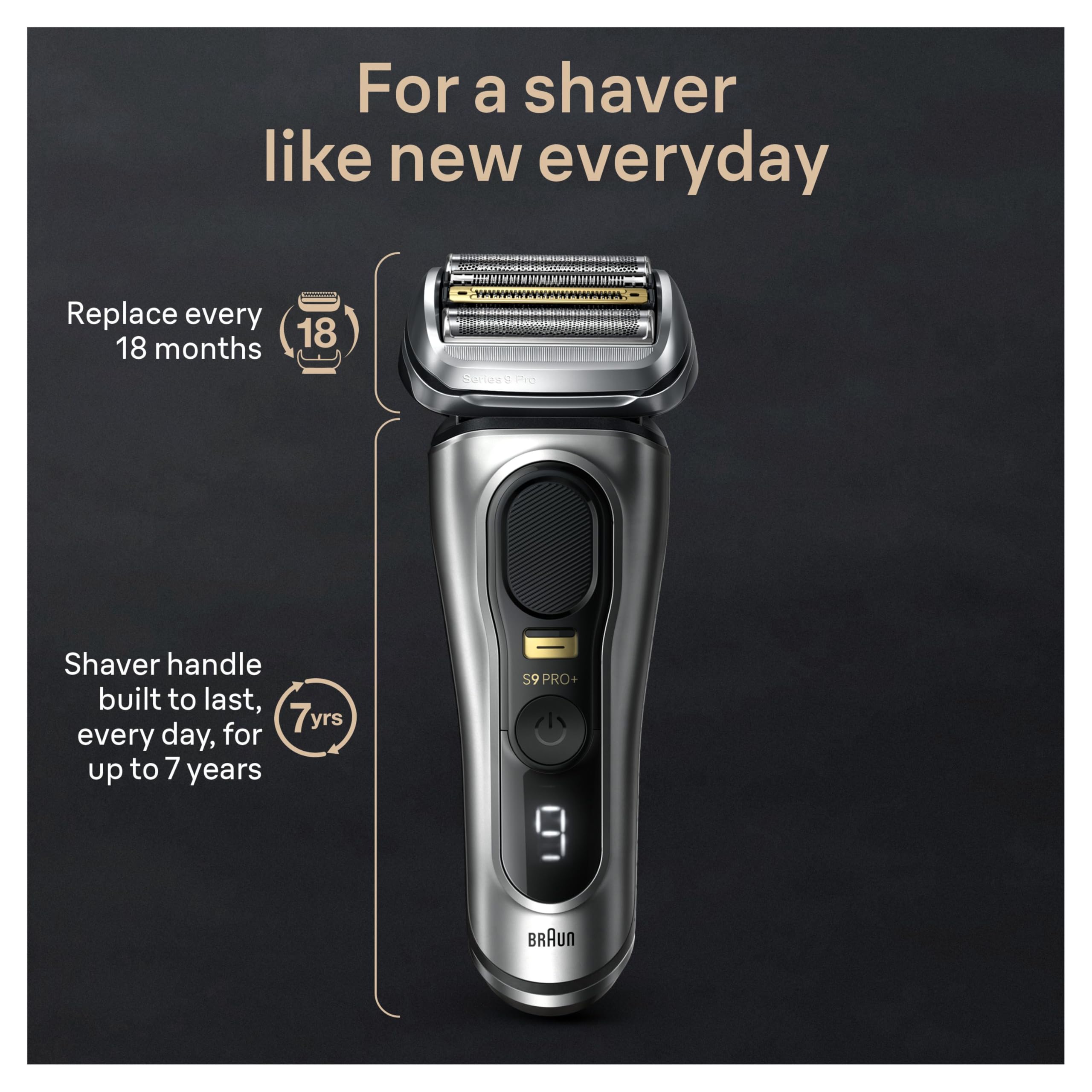 Braun Series 9 PRO+ junto a estuche de viaje para transporte seguro