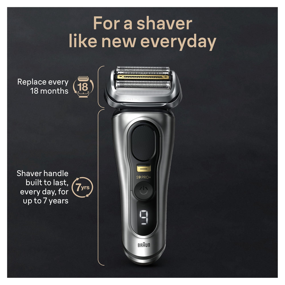 Braun Series 9 PRO+ junto a estuche de viaje para transporte seguro