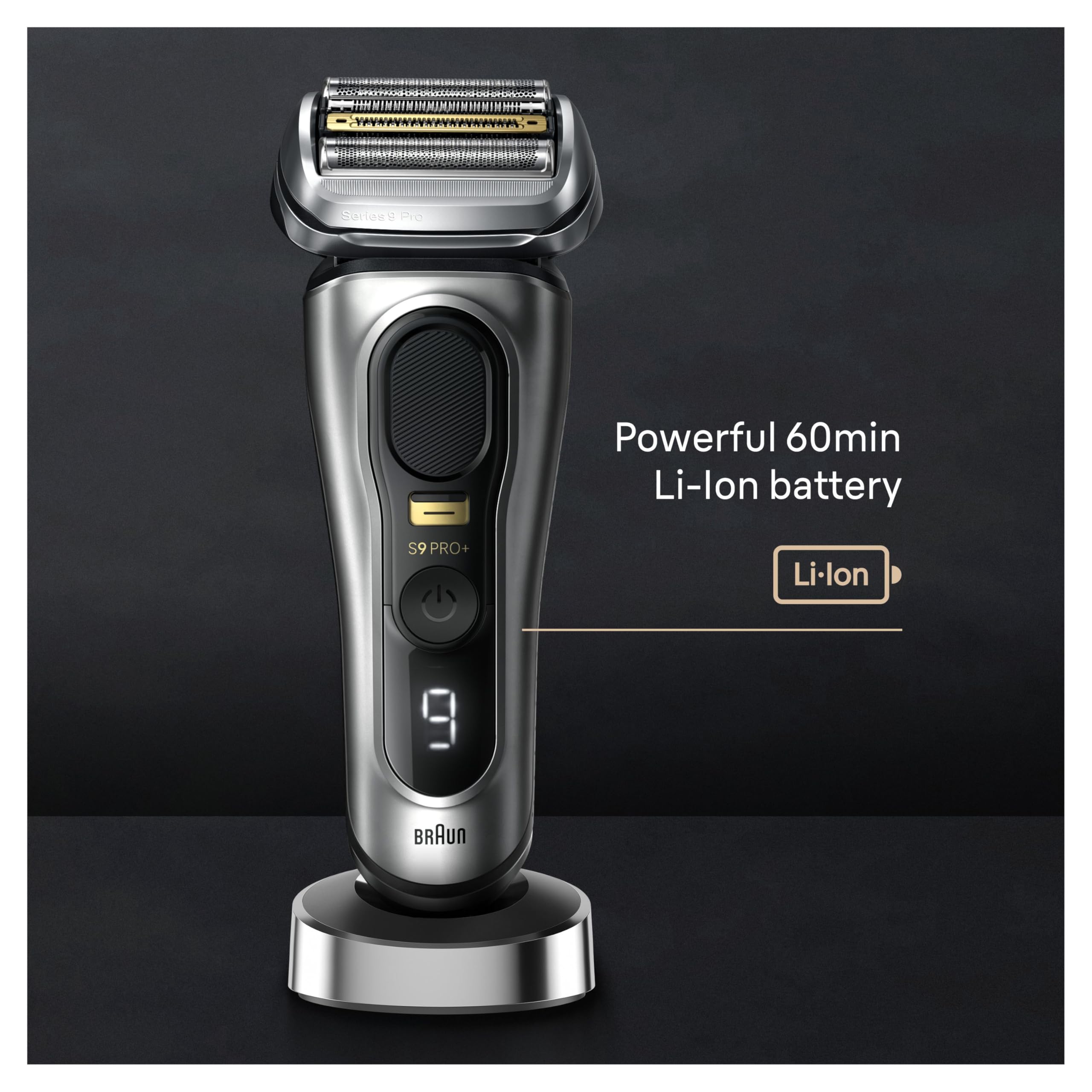 Braun Series 9 PRO+ estación SmartCare 6en1 limpiando y secando el cabezal