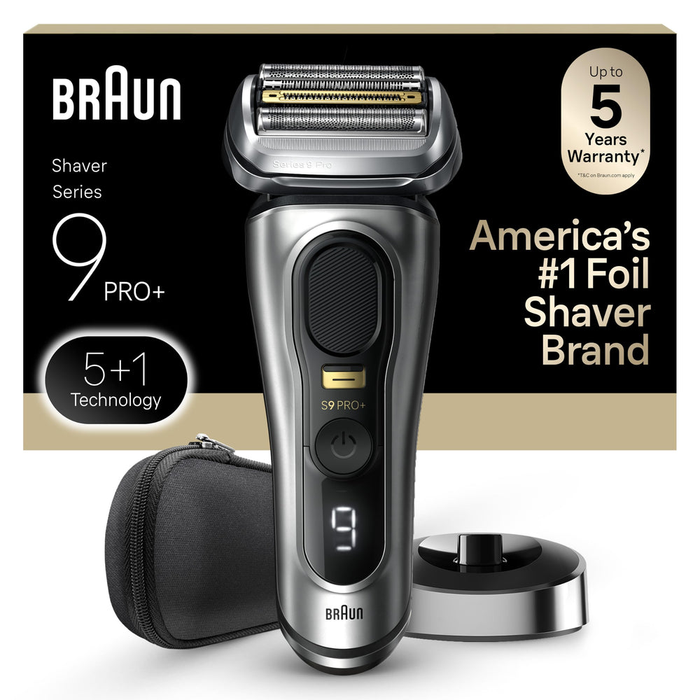 Braun Series 9 PRO+ frontal mostrando diseño ergonómico y eficacia