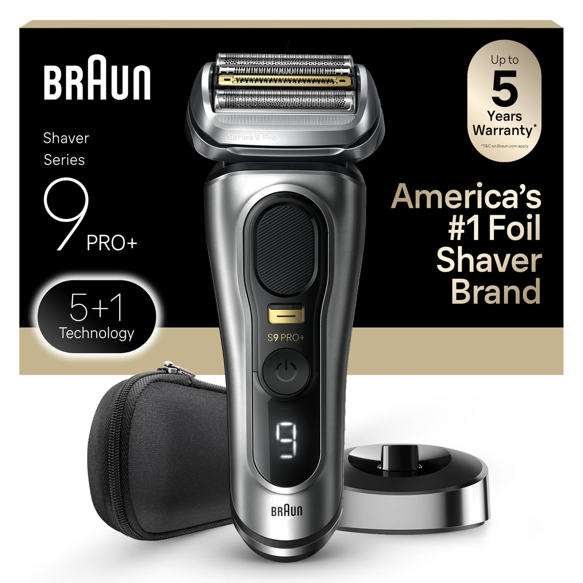 Braun Series 9 PRO+ frontal mostrando diseño ergonómico y eficacia