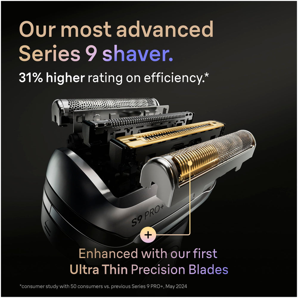 Braun built-in Precision ProTrimmer detail for exact edges and neat facial lines