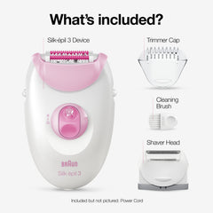 Braun Silk-épil 3 detalle del cabezal con 20 pinzas para depilación eficaz desde la raíz