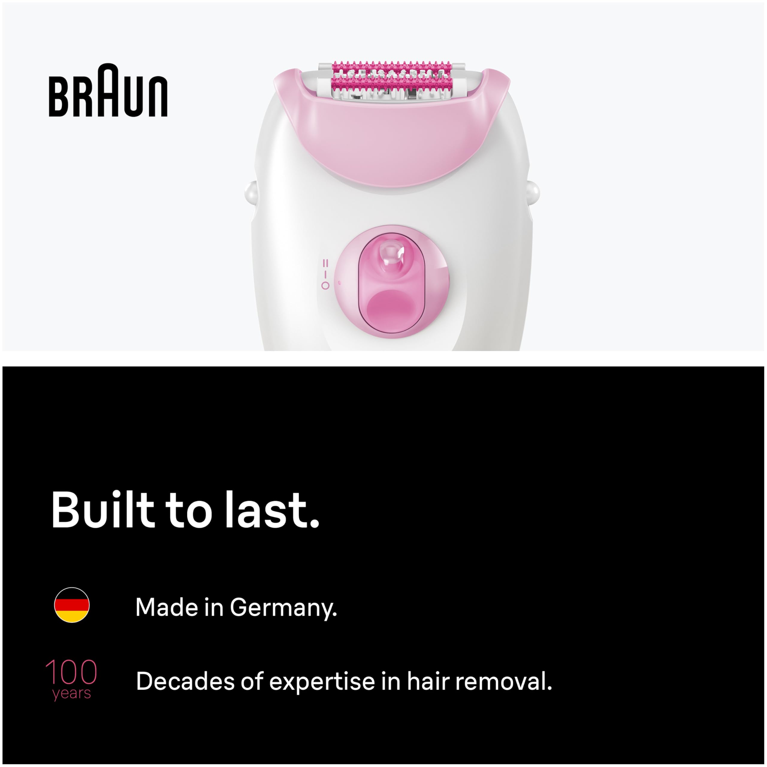 Braun Silk-épil 3 contenido de caja con depiladora, cabezales, cargador y cepillo limpiador