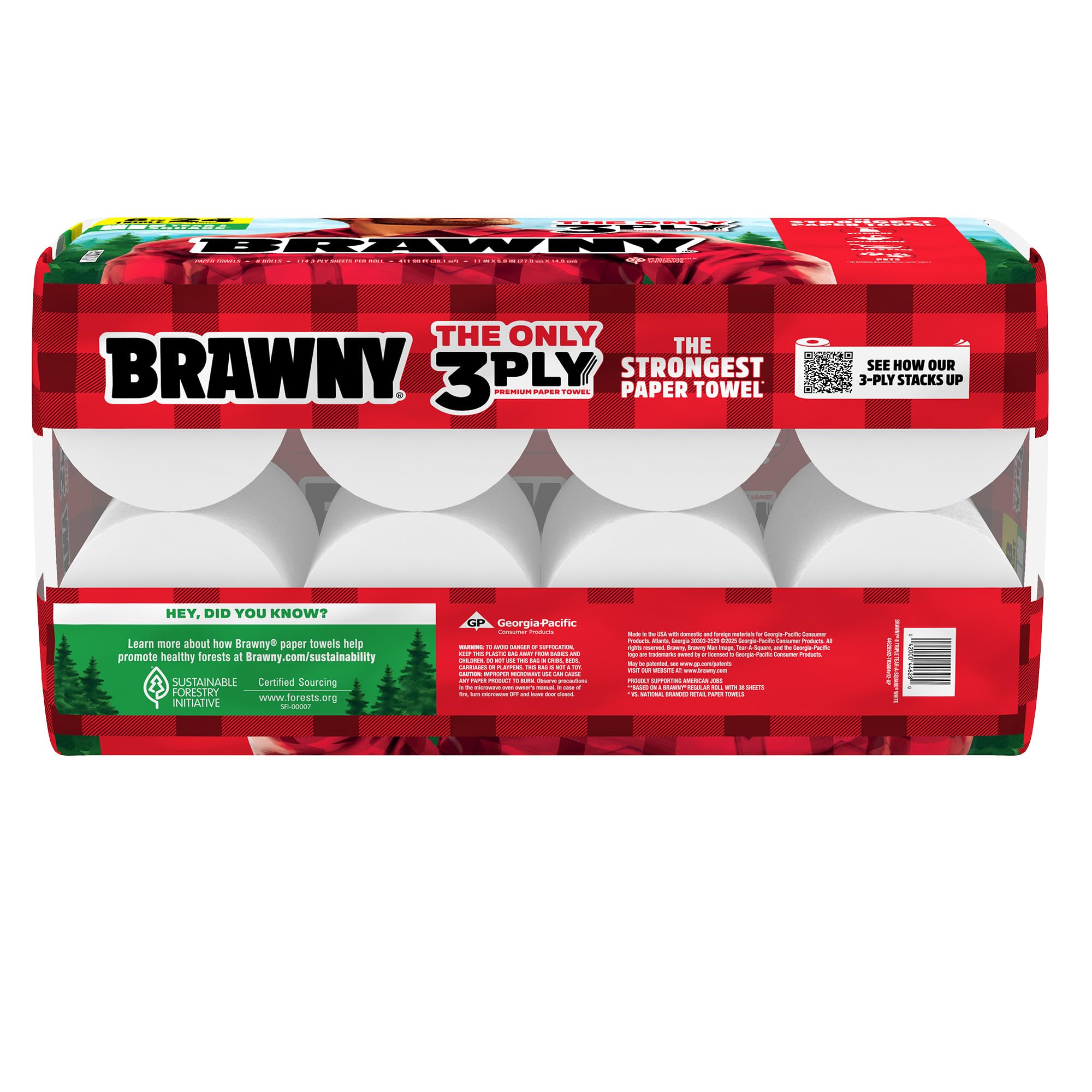 Brawny primer plano de textura 3 capas con alta absorción