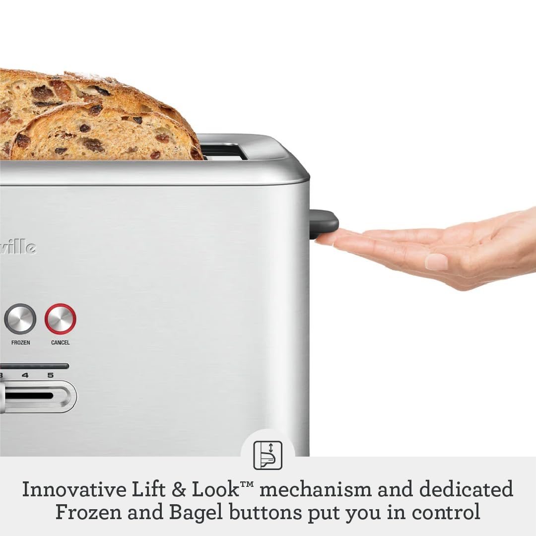 Breville en uso tostando bagels para resultados uniformes