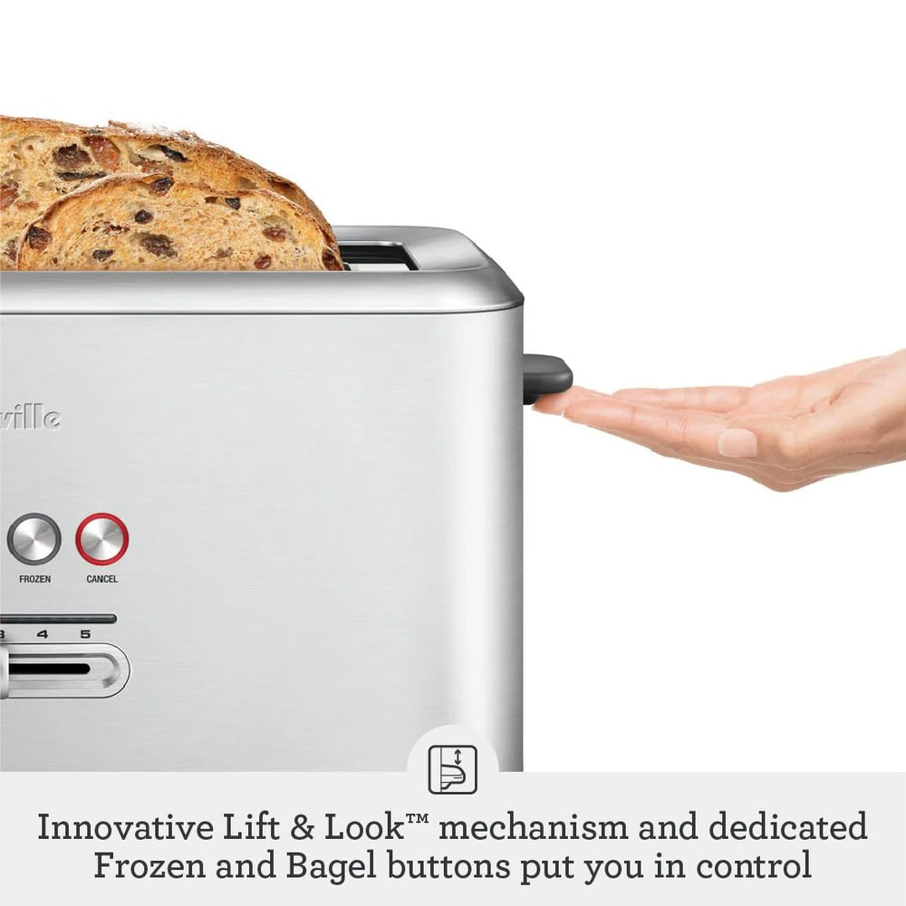 Breville en uso tostando bagels para resultados uniformes