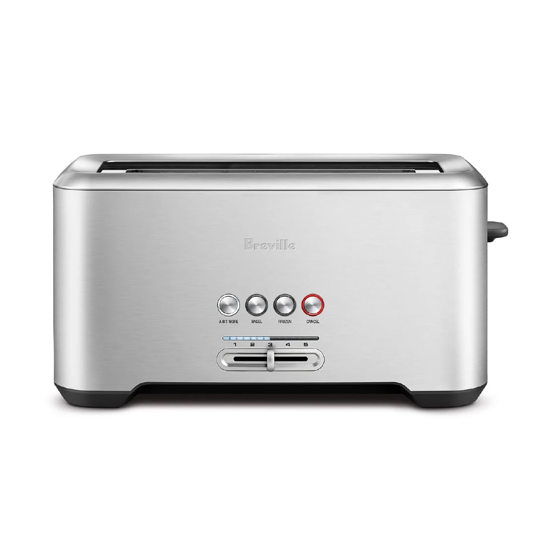Breville vista frontal acero cepillado que añade estilo y durabilidad