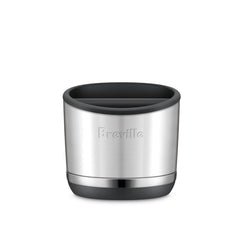 Breville knock box 10 frontal en acero inoxidable cepillado, look profesional y durable