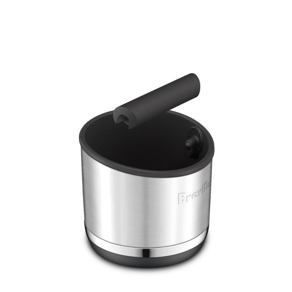 Breville knock box 10 vista interior mostrando capacidad para hasta diez pucks