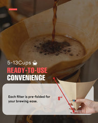 Brew Choice filtro preplegado listo para uso, colocación fácil