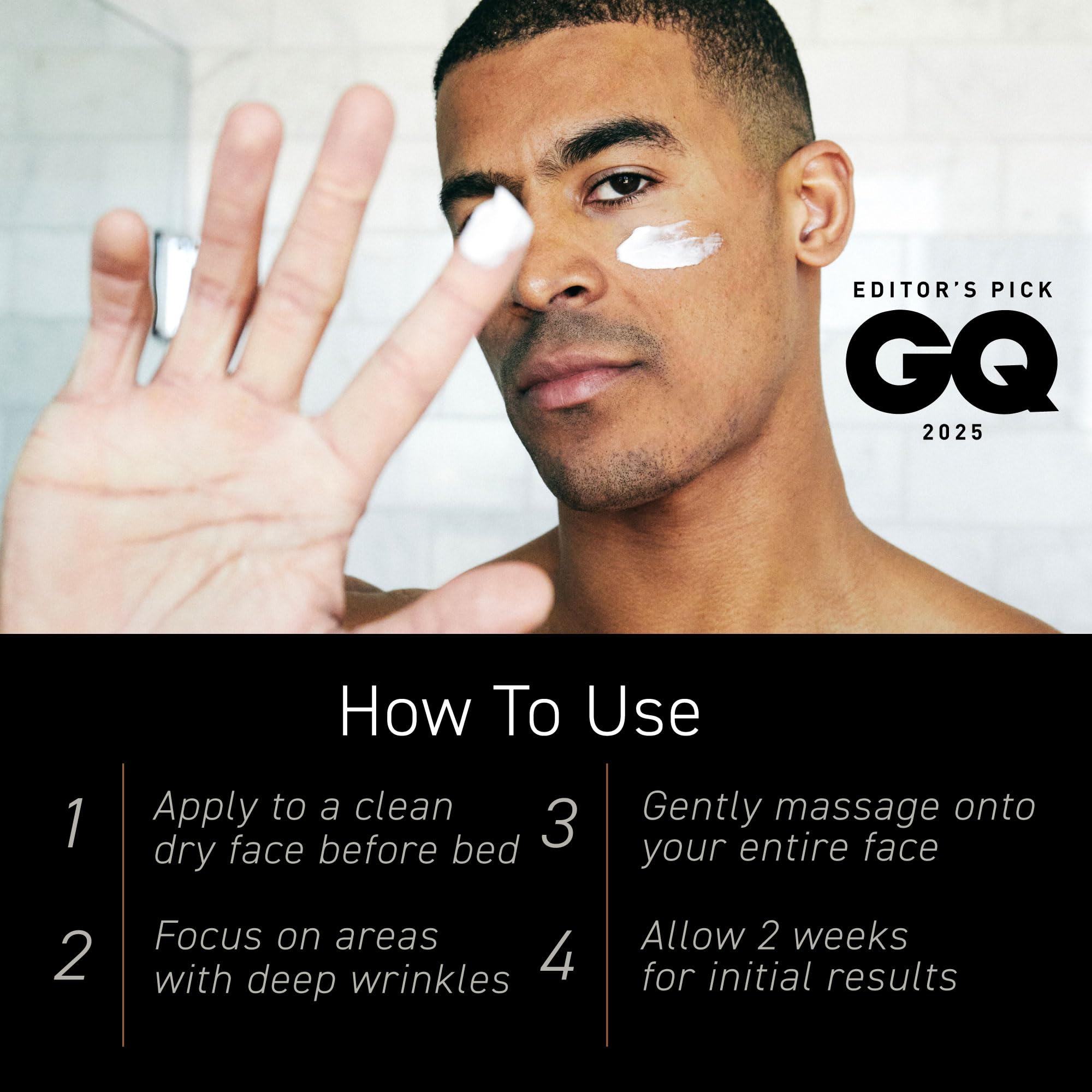 Brickell Men's Products beside ruler showing compact 2-ounce size and travel-friendly benefit
