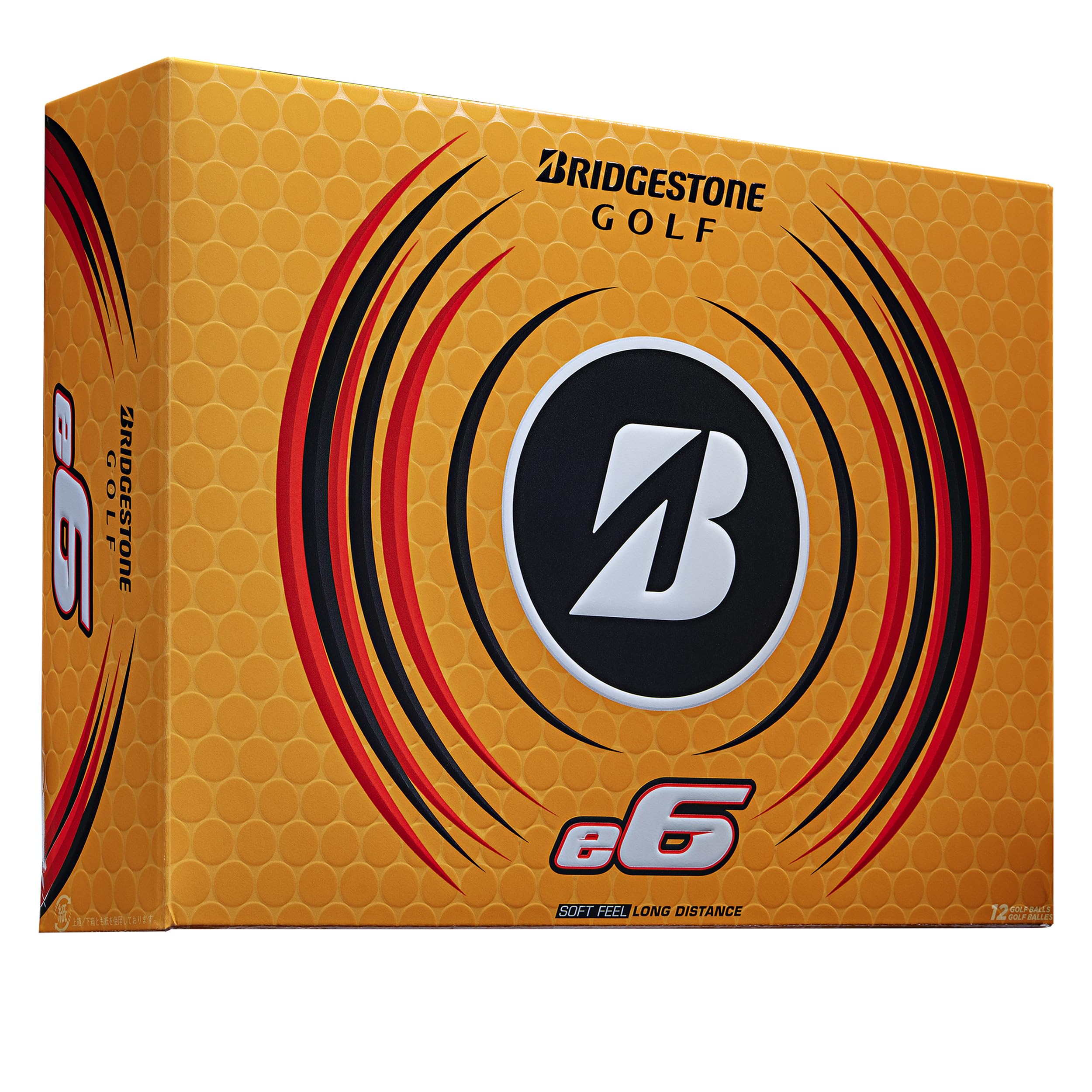 Bridgestone e6 frontal empaque mostrando la docena y beneficios de consistencia