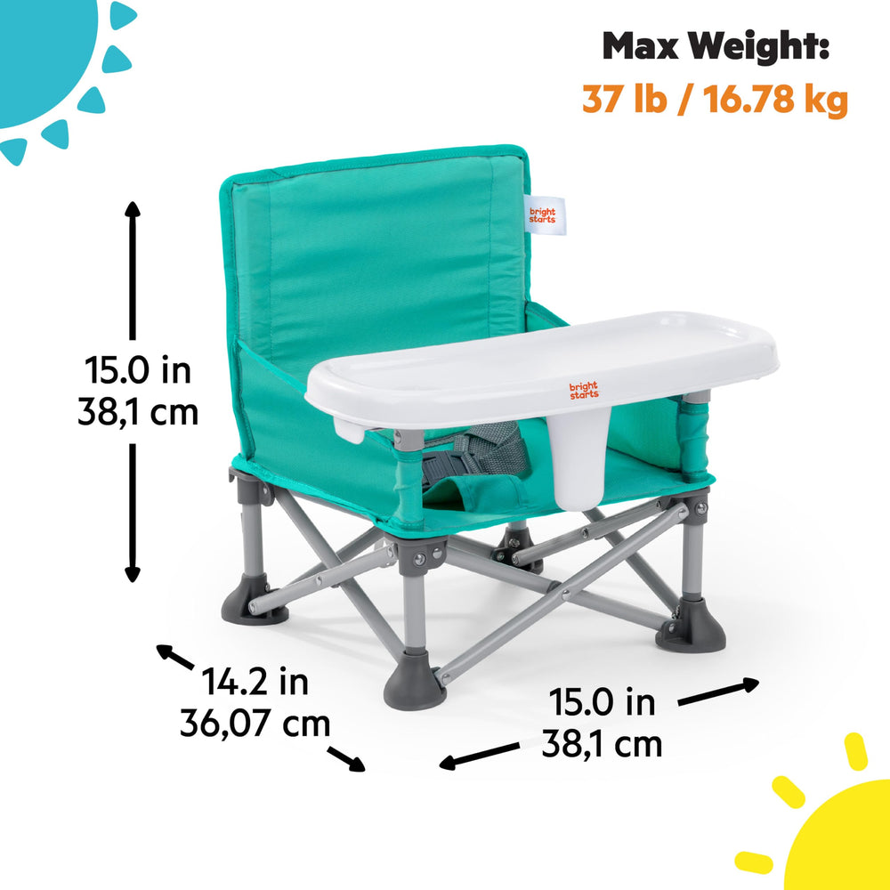 Bright Starts asiento en picnic exterior, ideal para comidas fuera de casa