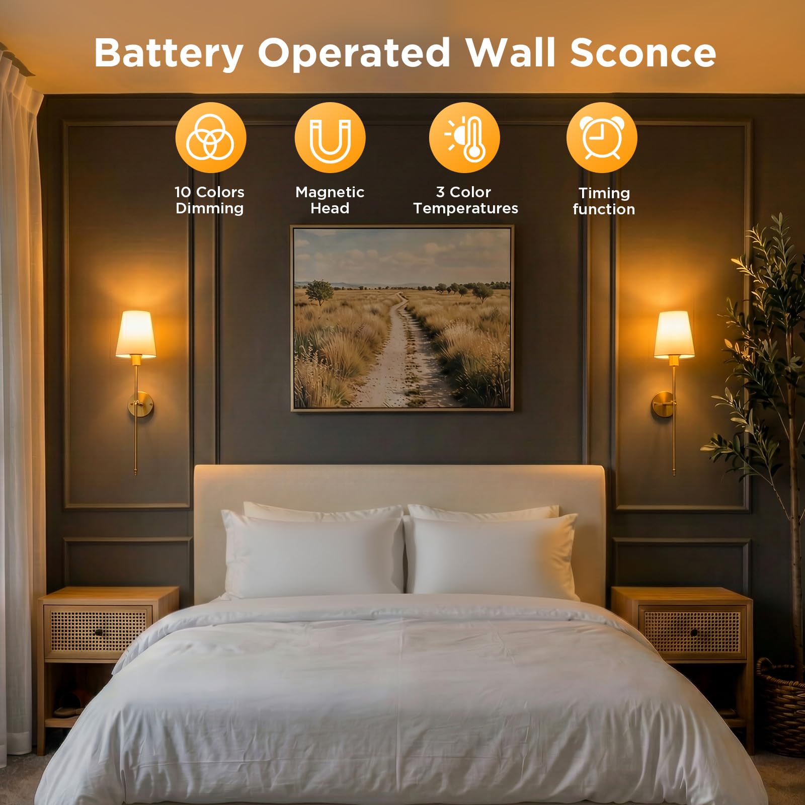 Brightown sconce side profile highlighting slim silhouette and space-saving benefit