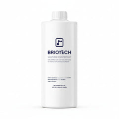 BRIOTECH botella frontal mostrando etiqueta y volumen práctico