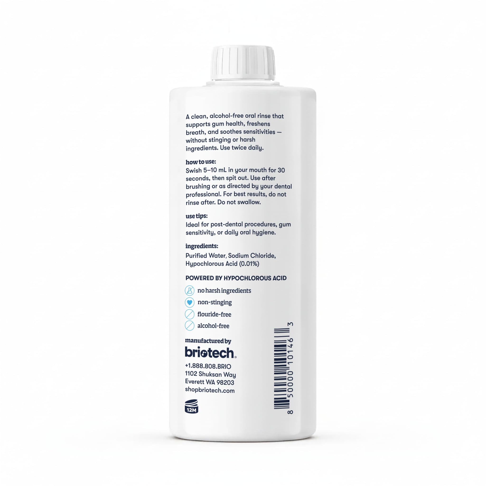 BRIOTECH comparación de tamaño mostrando la botella de 32 fl oz