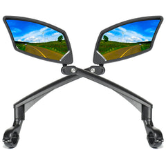 BriskMore front view pair mounted showing wide rear visibility benefit