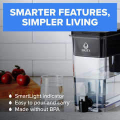BRITA filtro Standard instalado dentro del dispensador listo para filtrar al instante