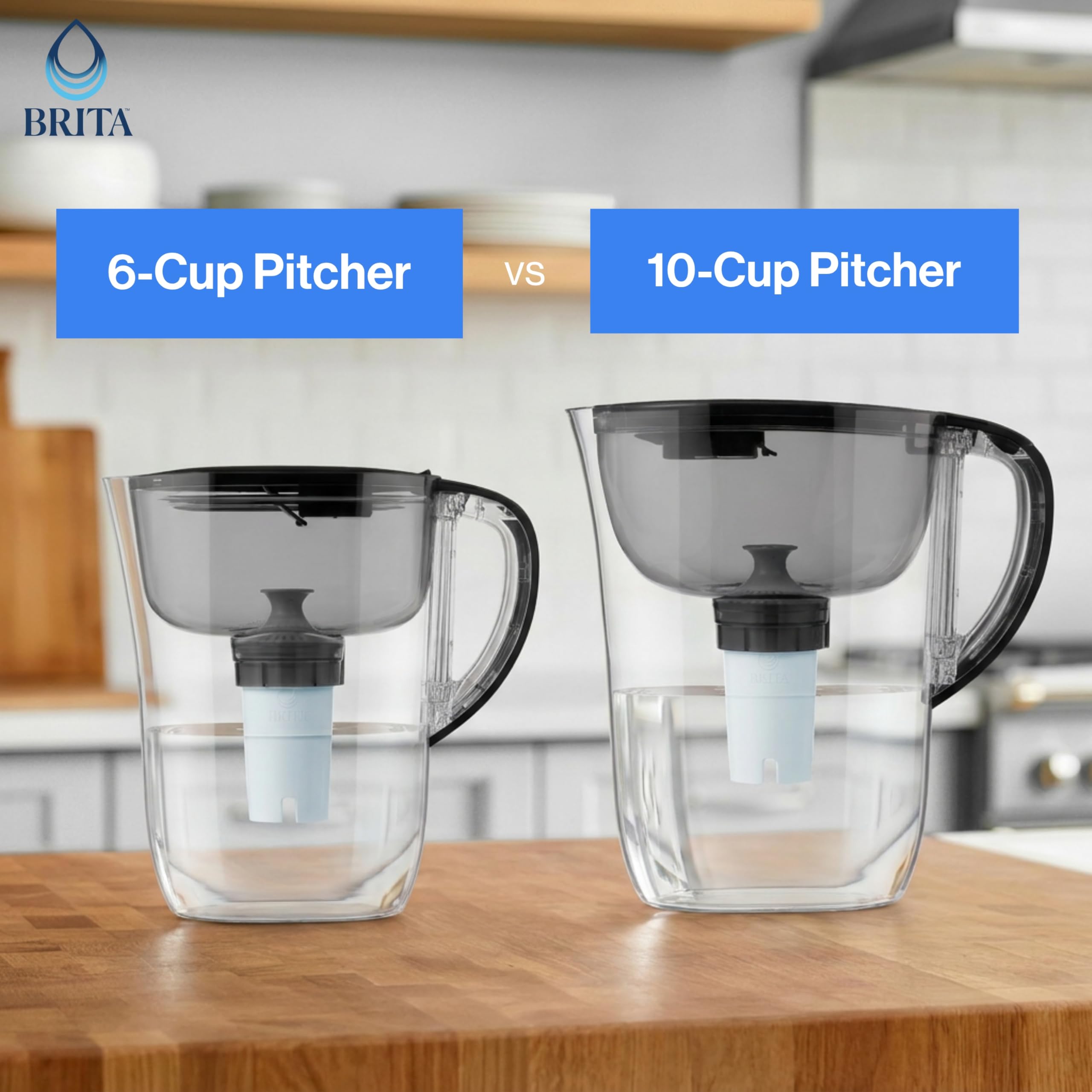 Brita enfoque en material libre de BPA y acabado seguro para el agua potable
