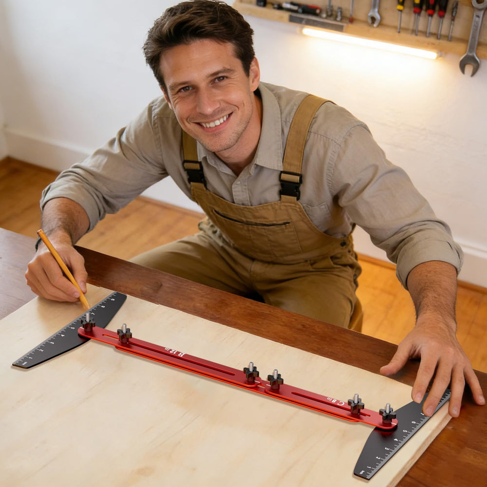Brizago next to ruler showing adjustable 10–67 inch range for sizing clarity