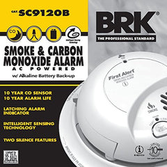 BRK SC9120B battery drawer and mounting bracket detail showing easy access and tamper resistance