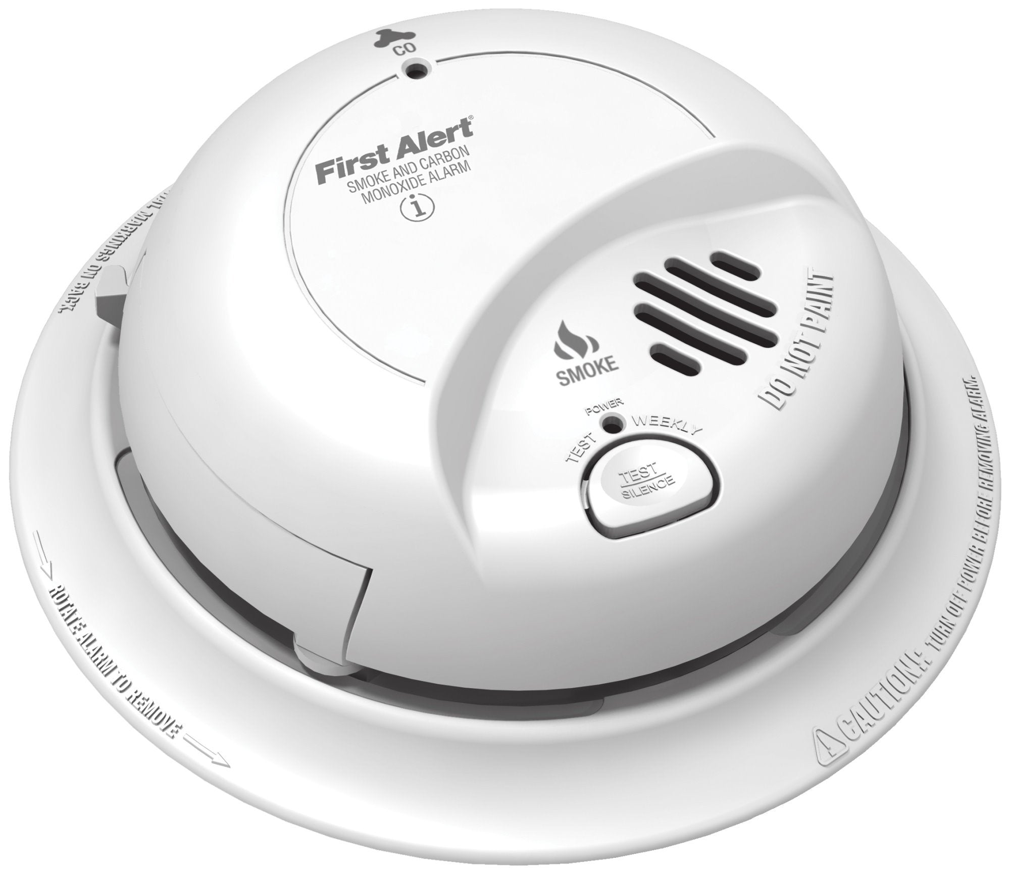 BRK SC9120B front view showing alarm face and indicator lights for quick identification