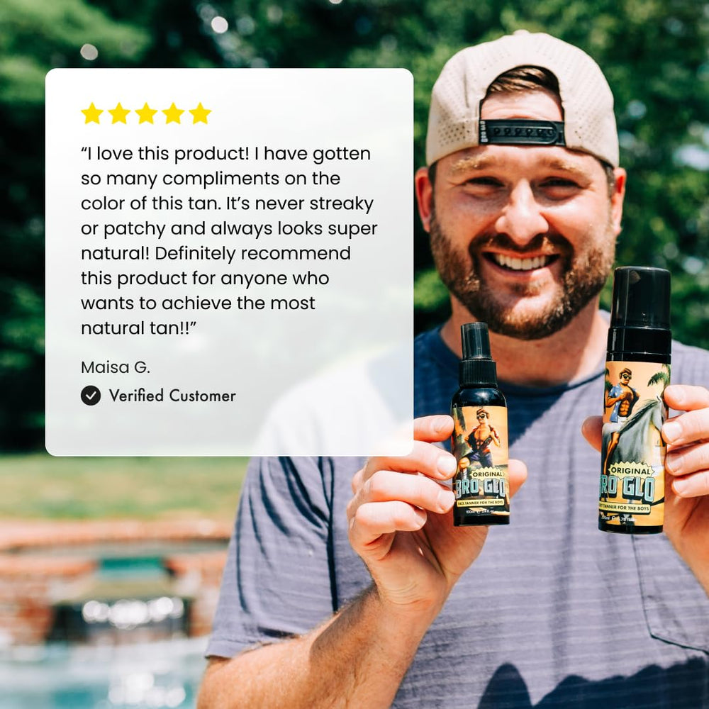 bro glo producto en ambiente veraniego mostrando estilo y efecto