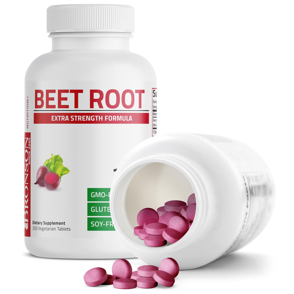 Bronson Beet Root frasco sobre encimera de cocina integrándose en rutina diaria
