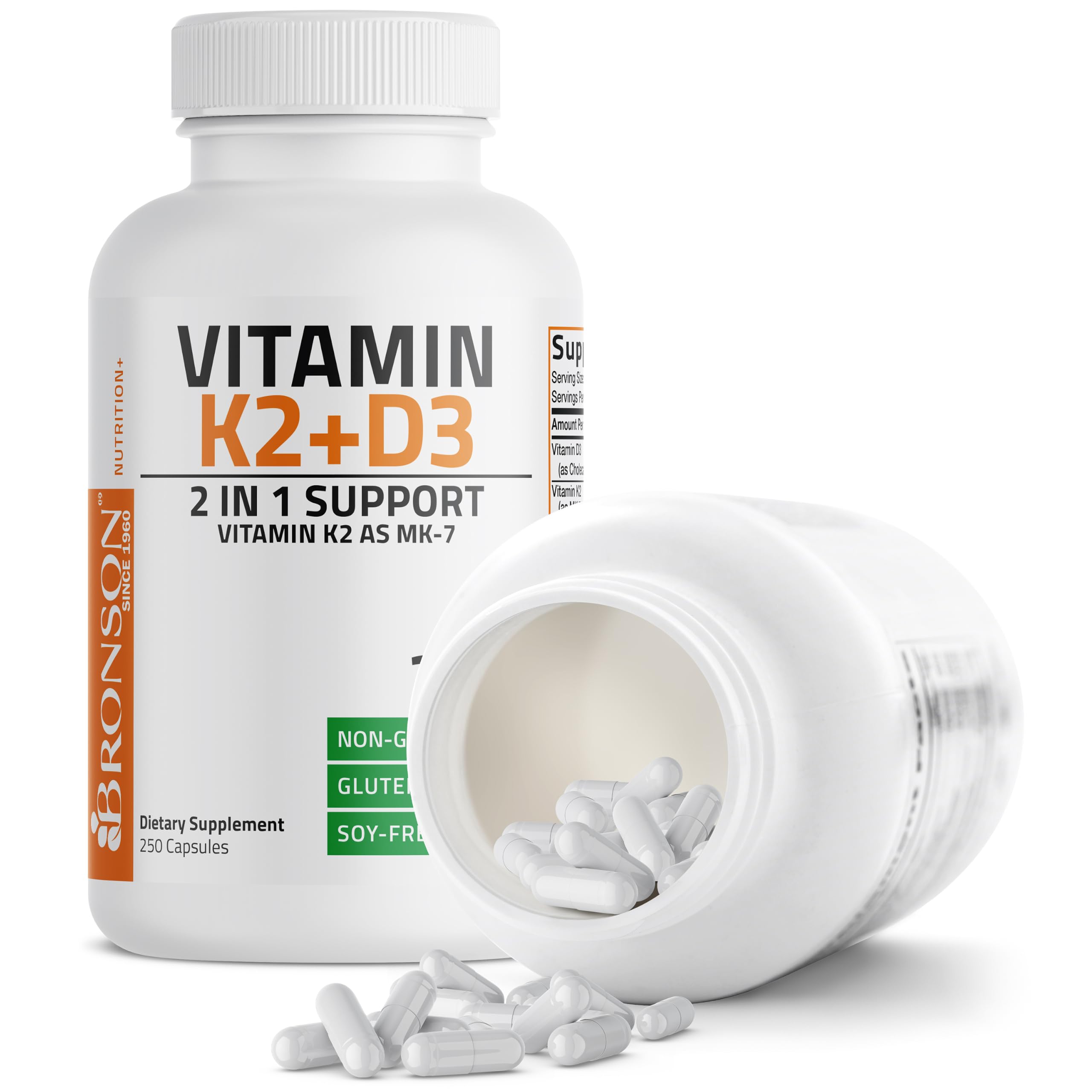 Bronson capsule texture macro emphasizing purity and consistent formulation