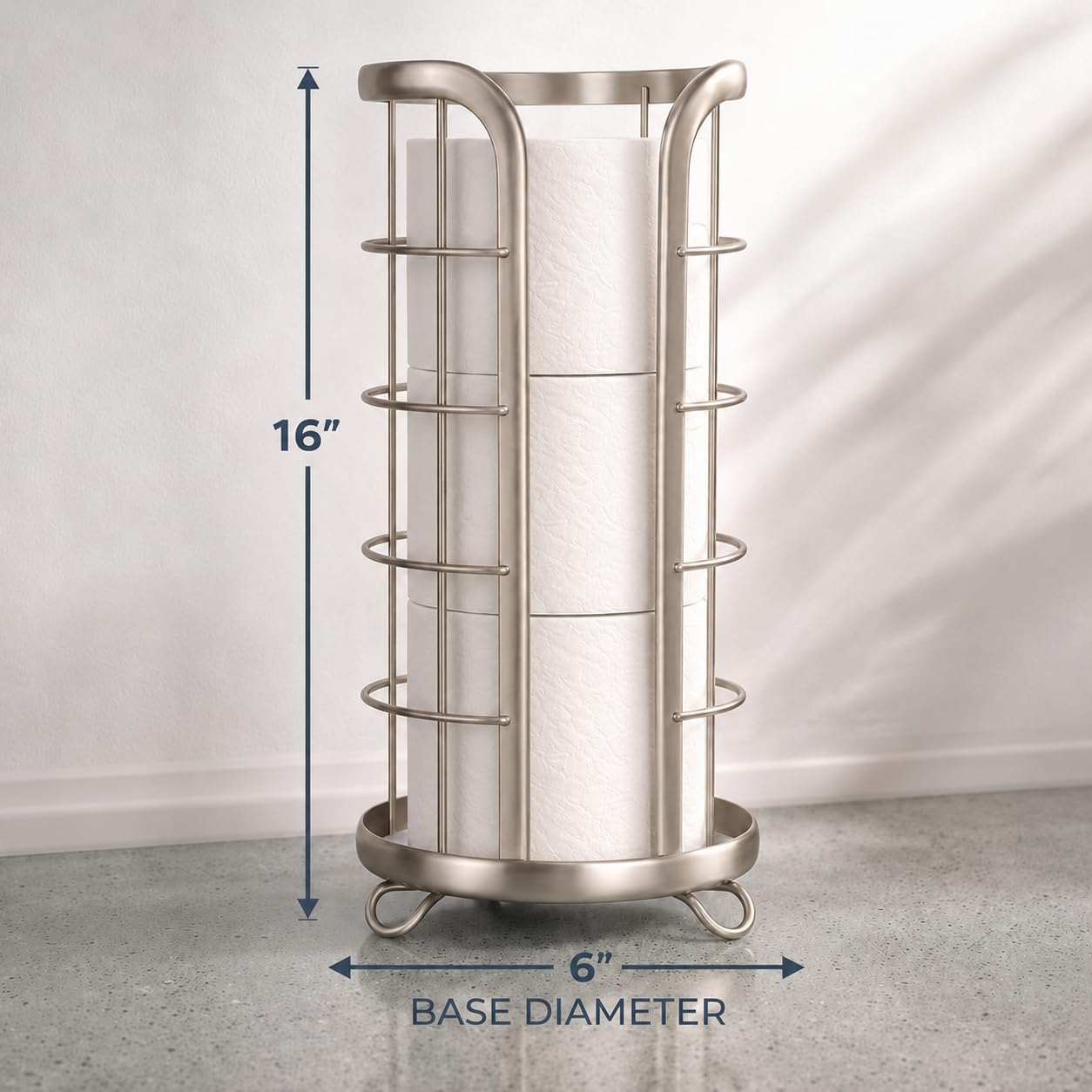 BROOKSTONE ambiente de baño moderno con el soporte como elemento decorativo funcional
