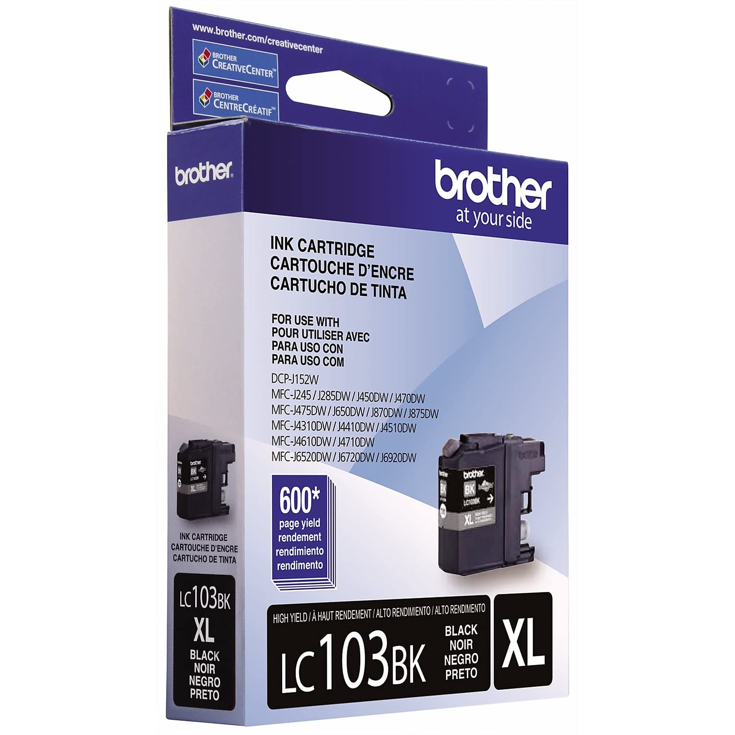 Brother embalaje ecoamigable indicando programa de reciclaje