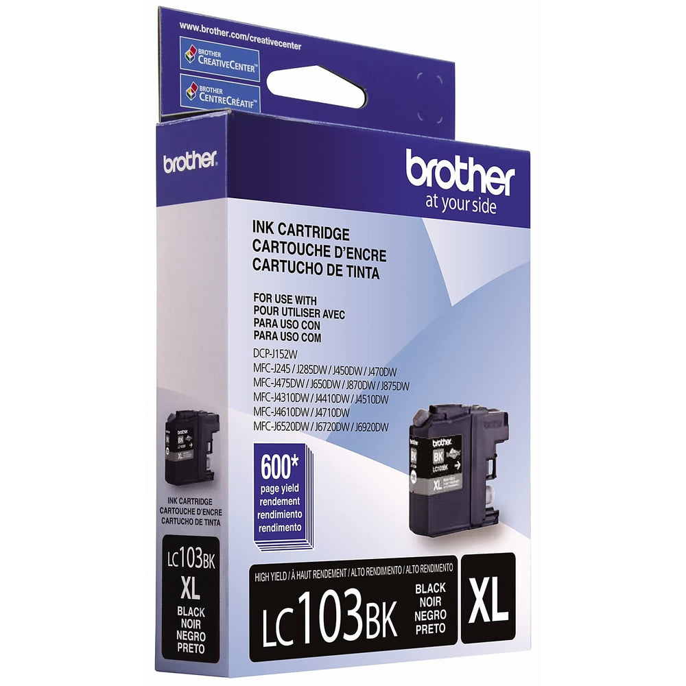 Brother embalaje ecoamigable indicando programa de reciclaje