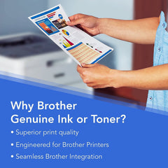 Brother primer plano de boquilla y tinta para textos nítidos