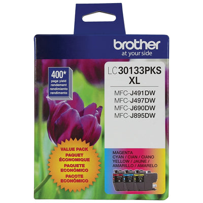 Brother LC3013 estampas coloridas en papel mostrando colores vivos y definición