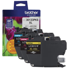 Brother pack LC3013 frontal mostrando los tres colores y ahorro