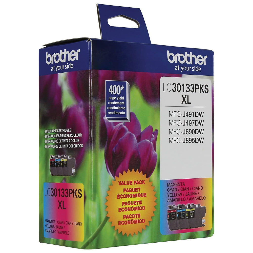 Brother LC3013 caja lista para reciclaje mostrando el programa ecológico Brother