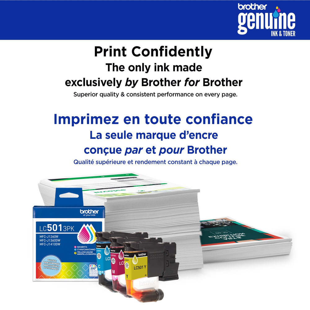 Brother cartucho LC501BK instalado en impresora Work Smart en uso