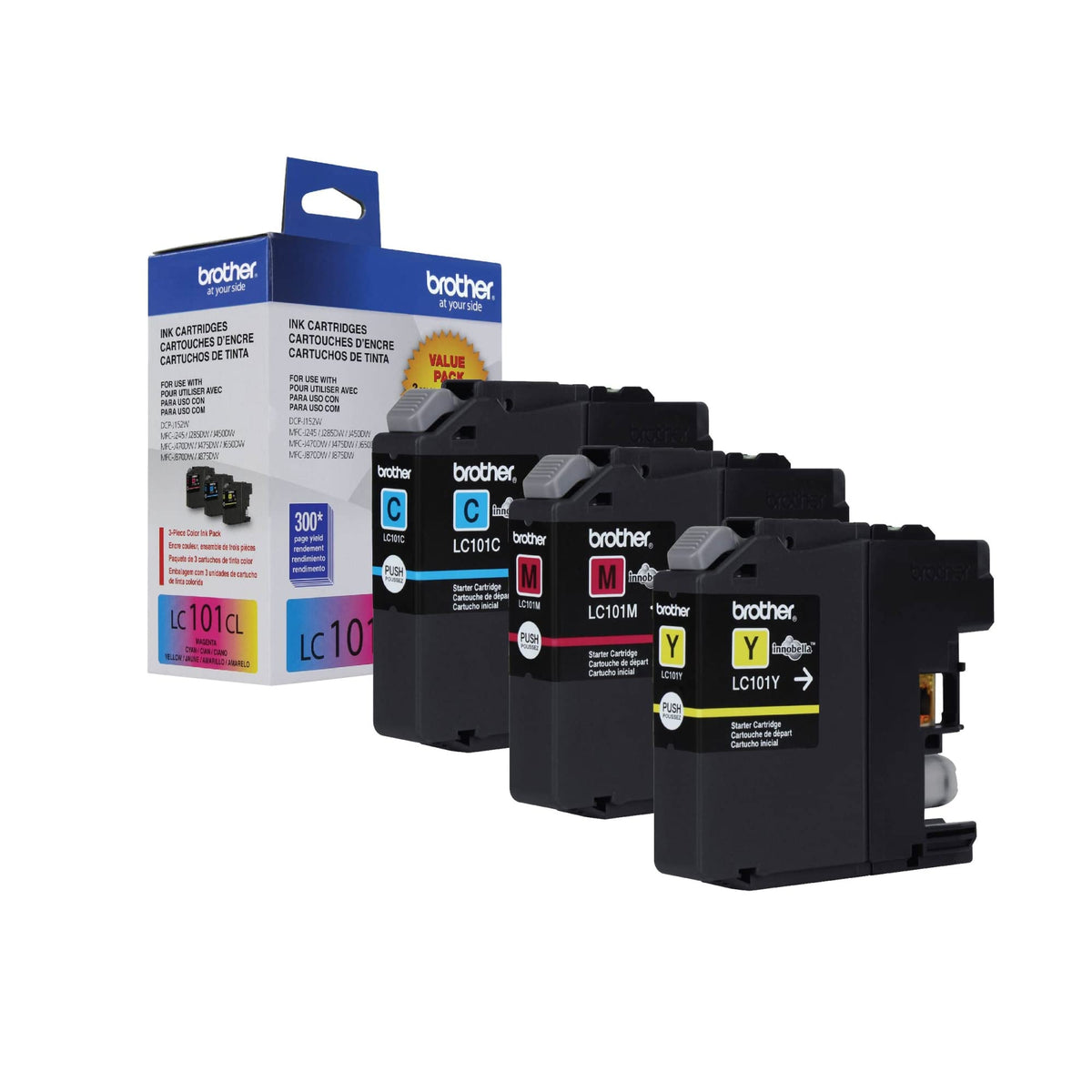 Brother pack frontal LC1013PKS mostrando colores y embalaje claro