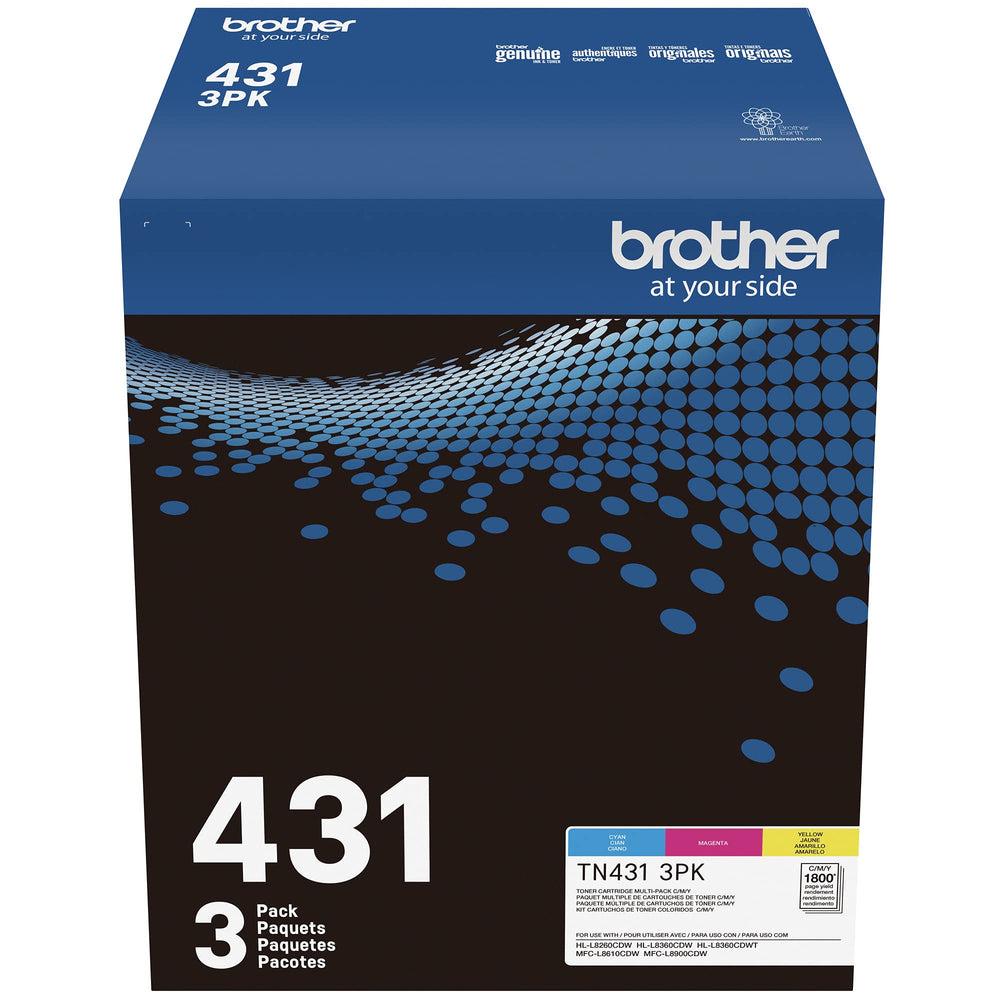 Recycling information label on Brother packaging explaining cartridge return program